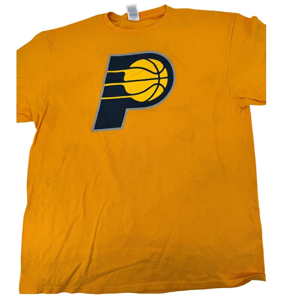 Delta Indiana Pacers T-Shirt Mens XL Gold Graphic NBA Basketball Tee
